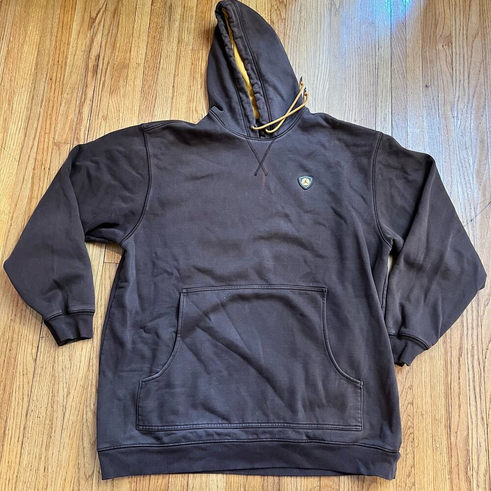 Nike Air Jordan Hoodie Mens XL Brown Logo Sweatshirt *